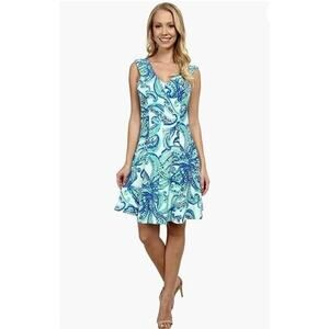 Lilly Pulitzer Dahlia Poolside Floral Fit & Flare Terry Dress XXS